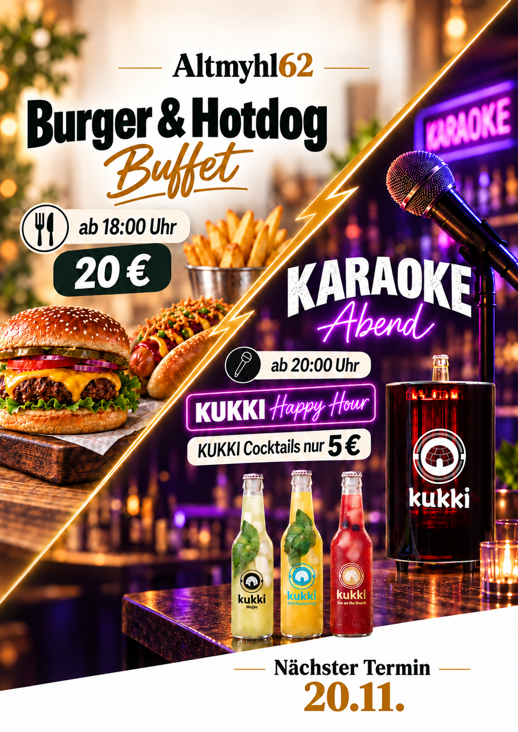 Karaoke Abend & KUKKI Happy Hour am 20.11.2026